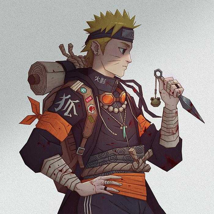 Un Fan réimagine Naruto avec un nouveau look 11 fan vvisual naruto